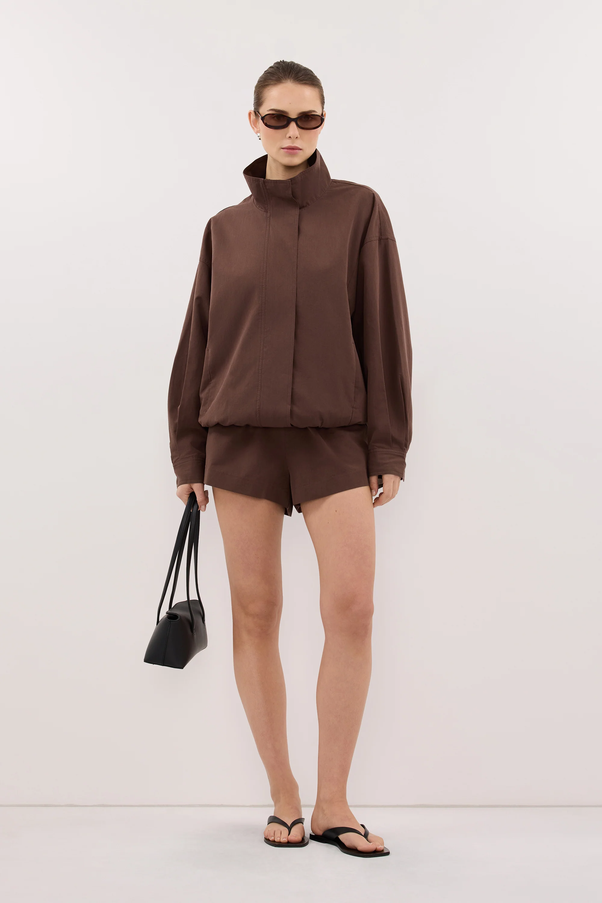 RORY MILK CHOC LIGHTWEIGHT TRACK JACKET - Image 3