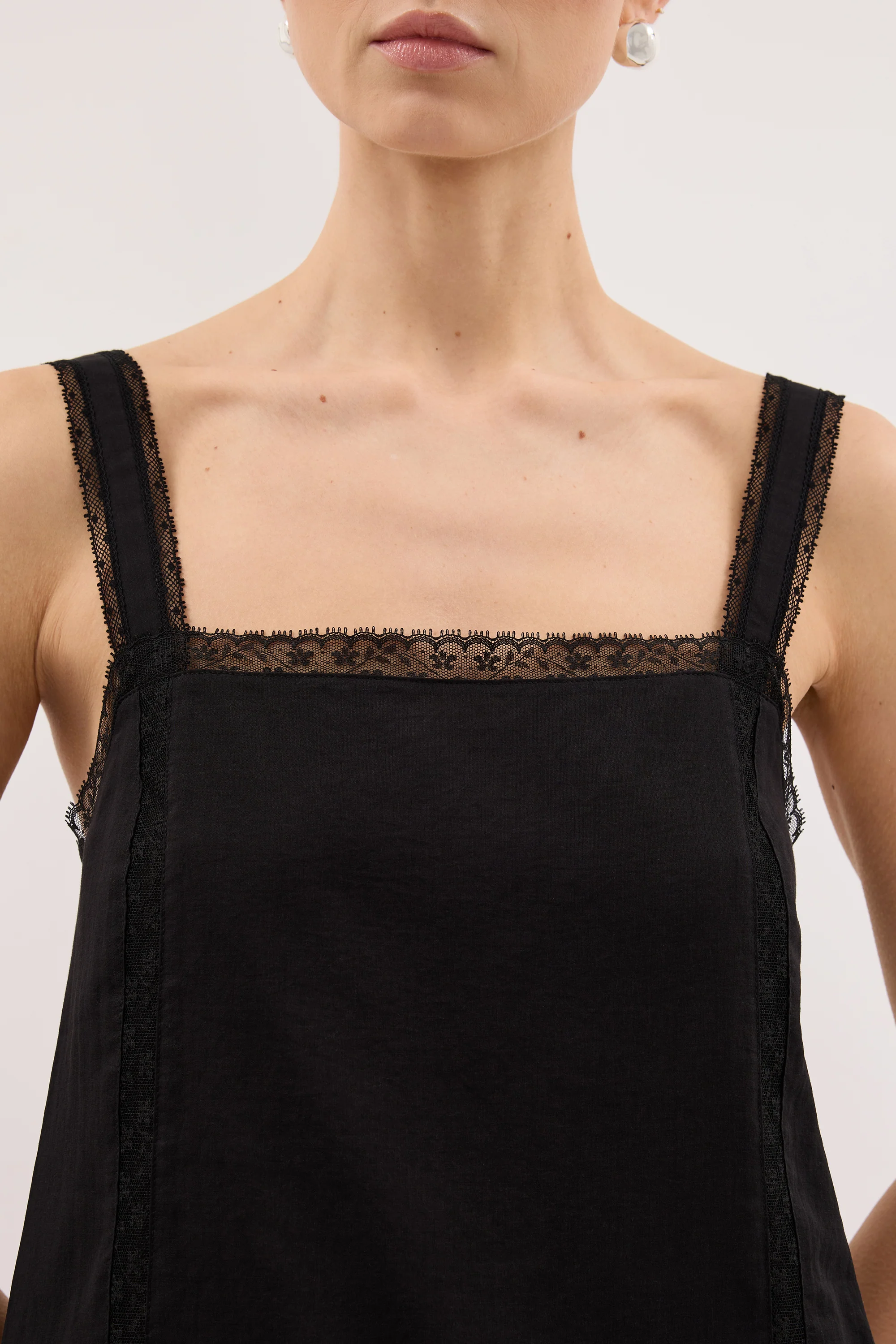 ROSIN BLACK COTTON VOILE TOP - Image 5