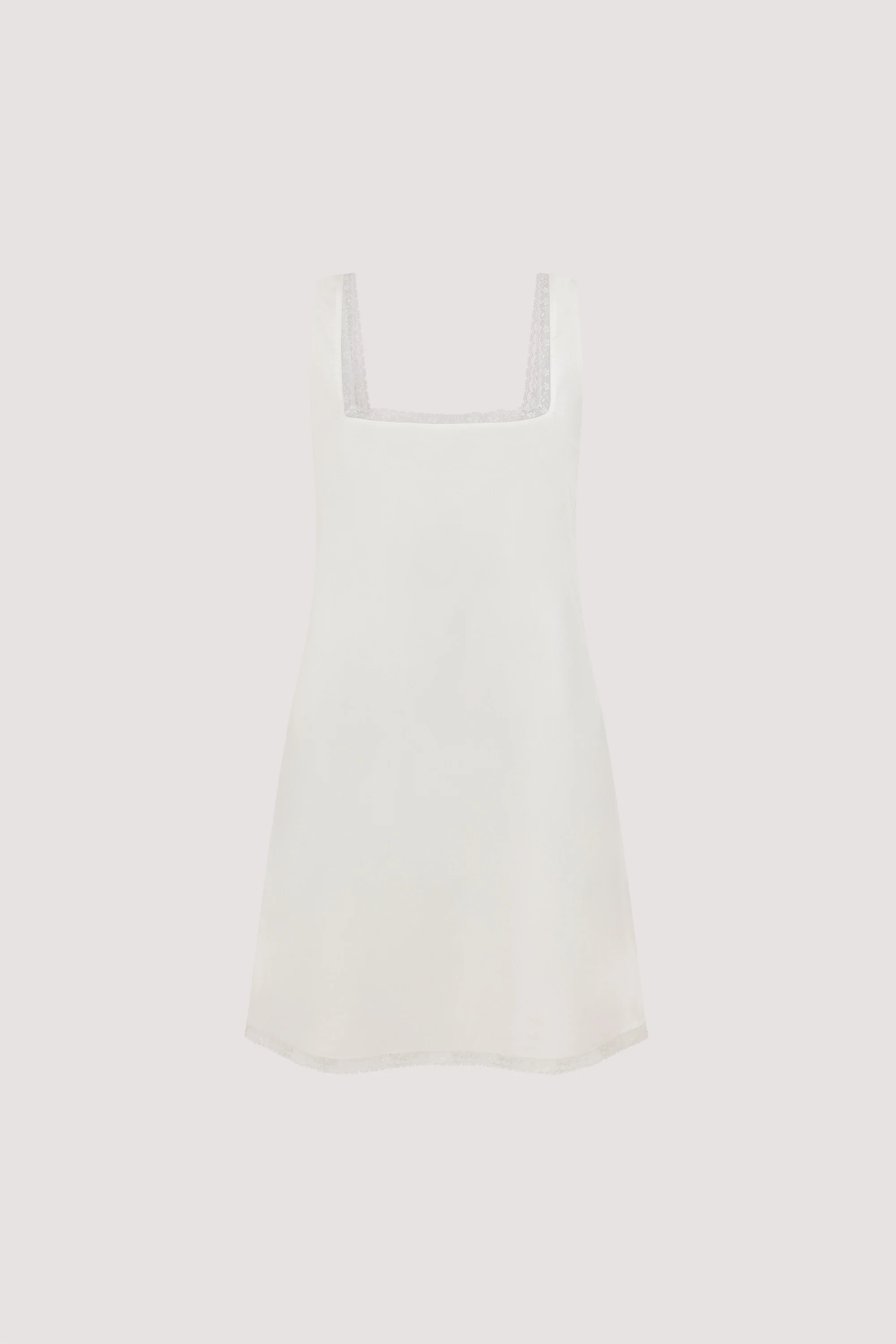 ROSIN WHITE LACE TRIM MINI DRESS - Image 7