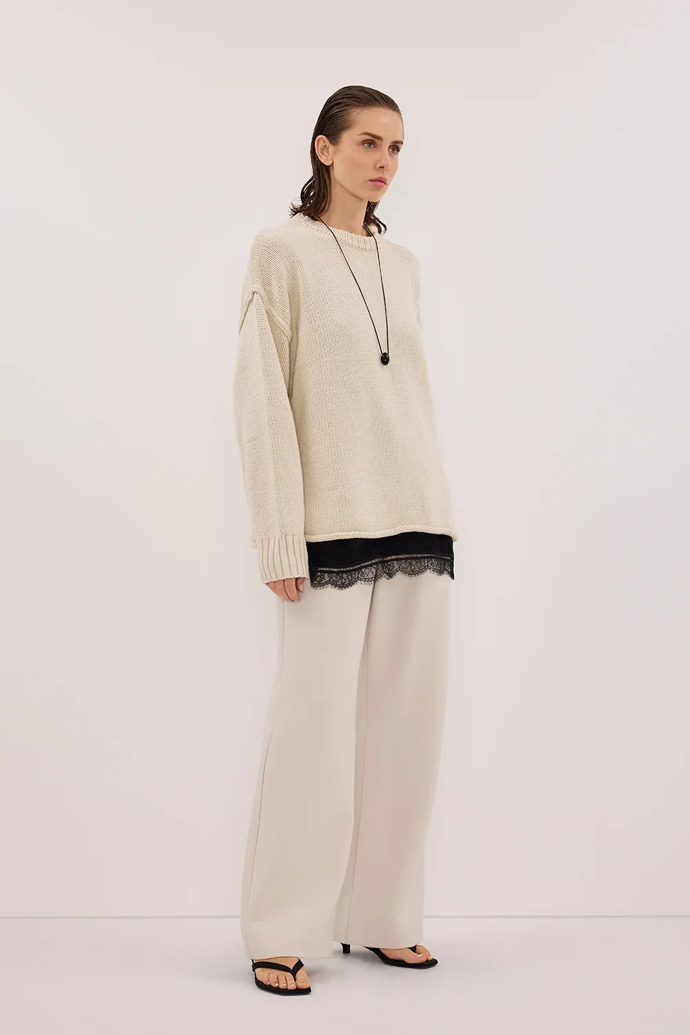 ROY PLASTER OVERSIZED LONGLINE KNIT JUMPER - Image 3