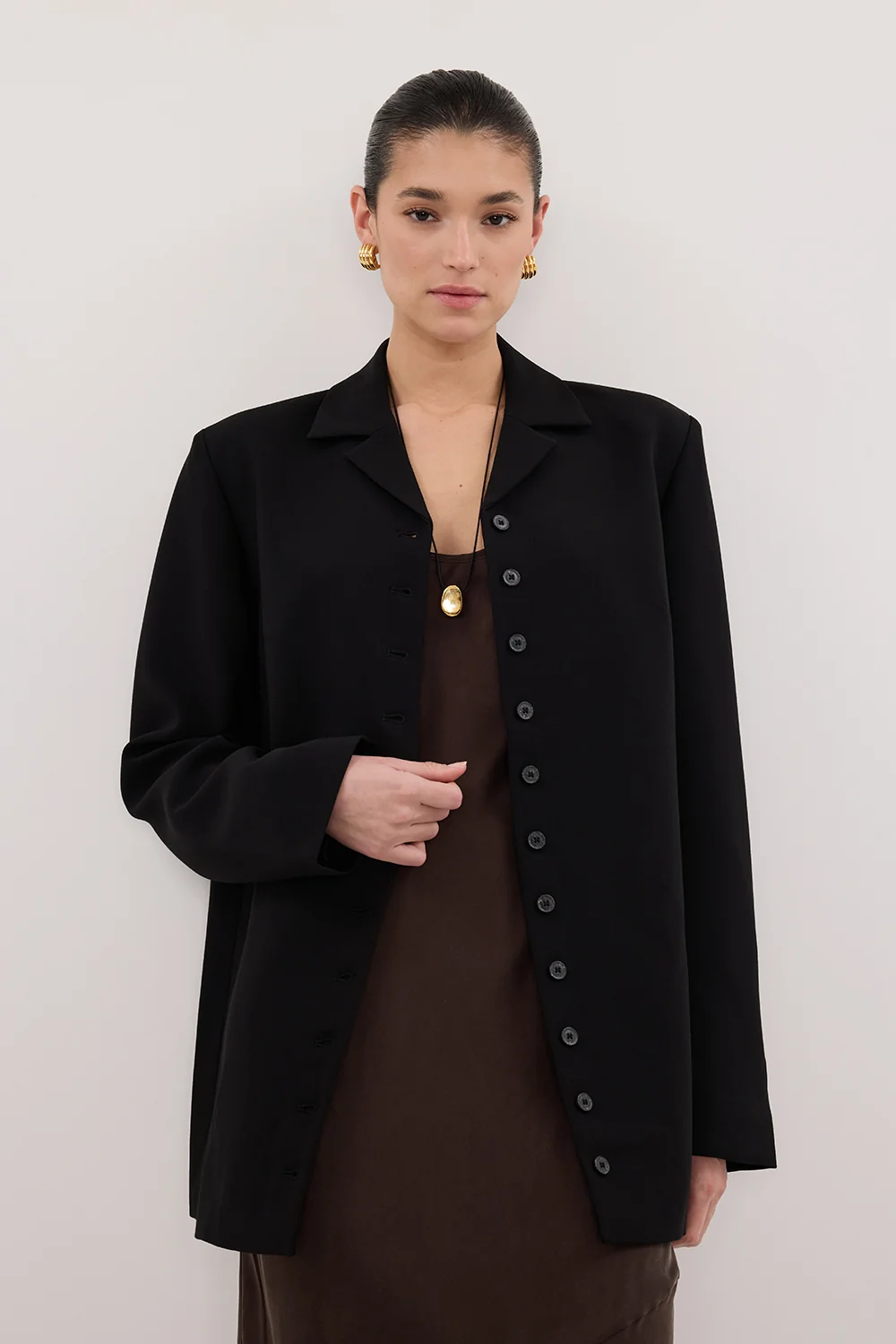 RYKER BLACK OVERSIZED BLAZER - Image 2