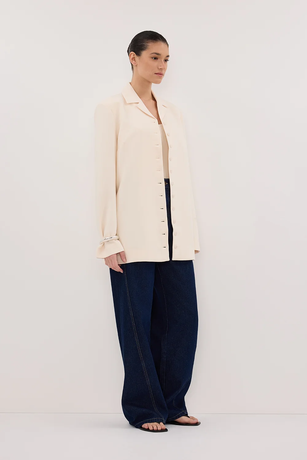 RYKER CREAM OVERSIZED BLAZER - Image 3