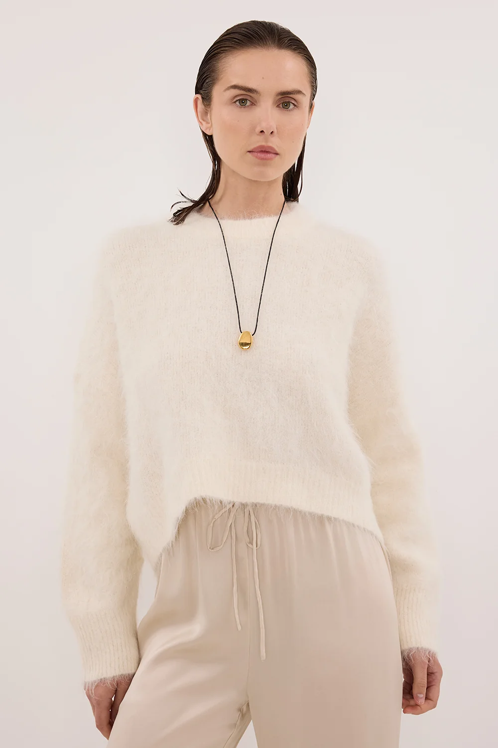 SALMA IVORY TUCK SLEEVE JUMPER - Image 2