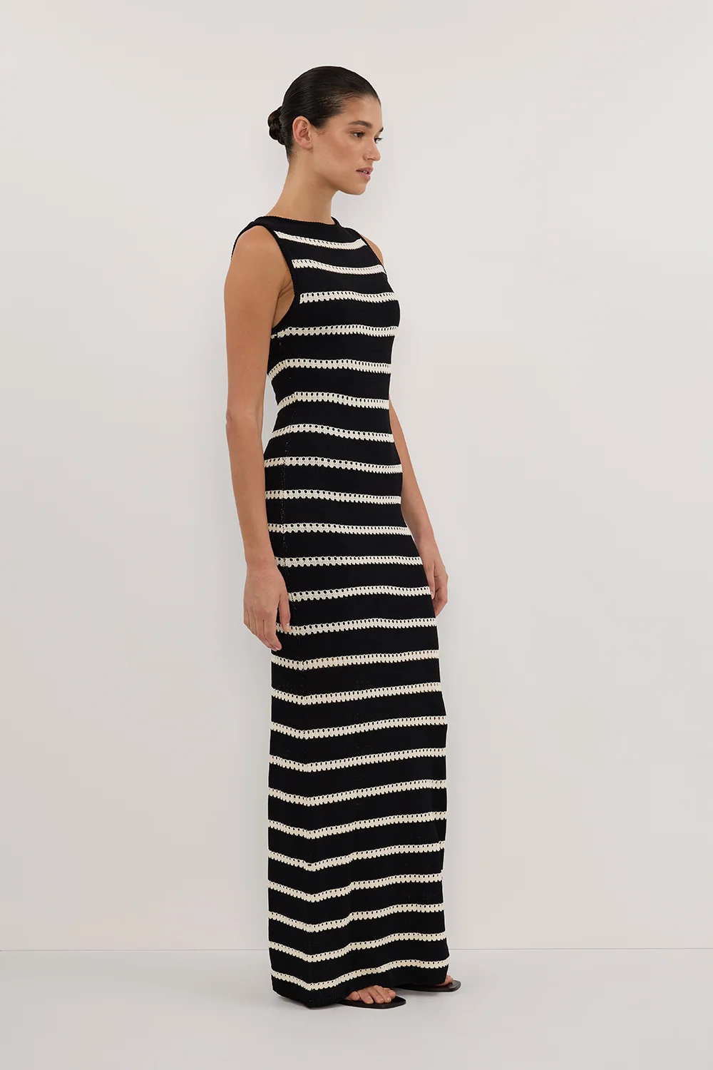 SAM STRIPE BOAT NECK MAXI DRESS - Image 3