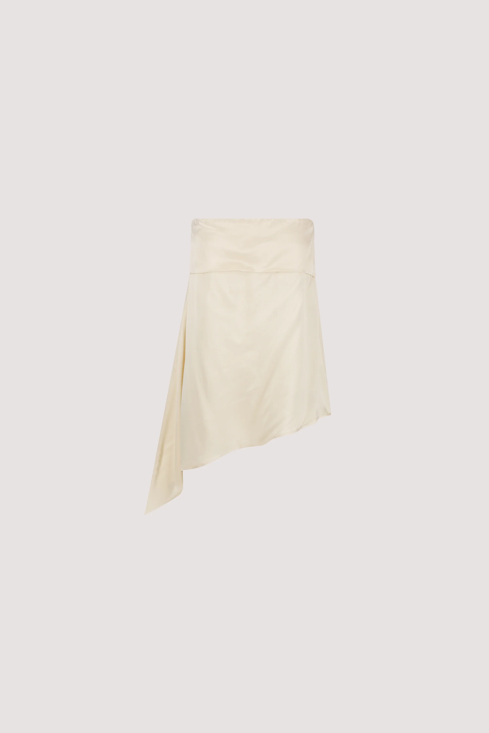 SANDER CREAM STRAPLESS SATIN TOP - Image 5