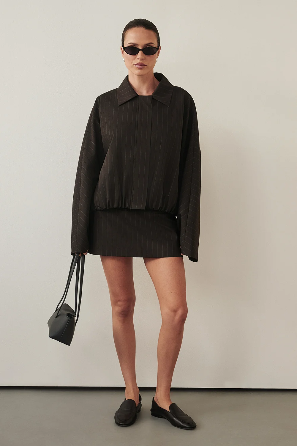 SIAN PEAT PINSTRIPE BOMBER JACKET - Image 2