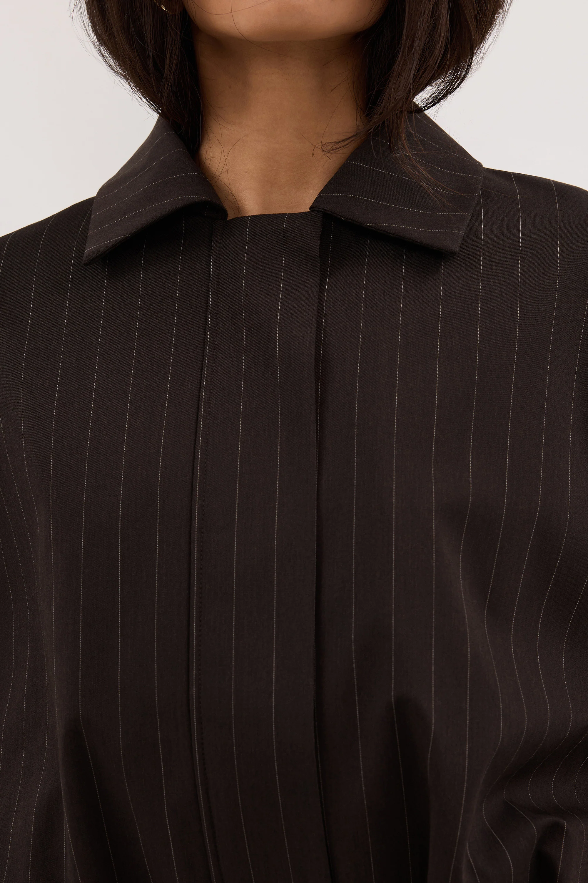 SIAN PEAT PINSTRIPE BOMBER JACKET - Image 5