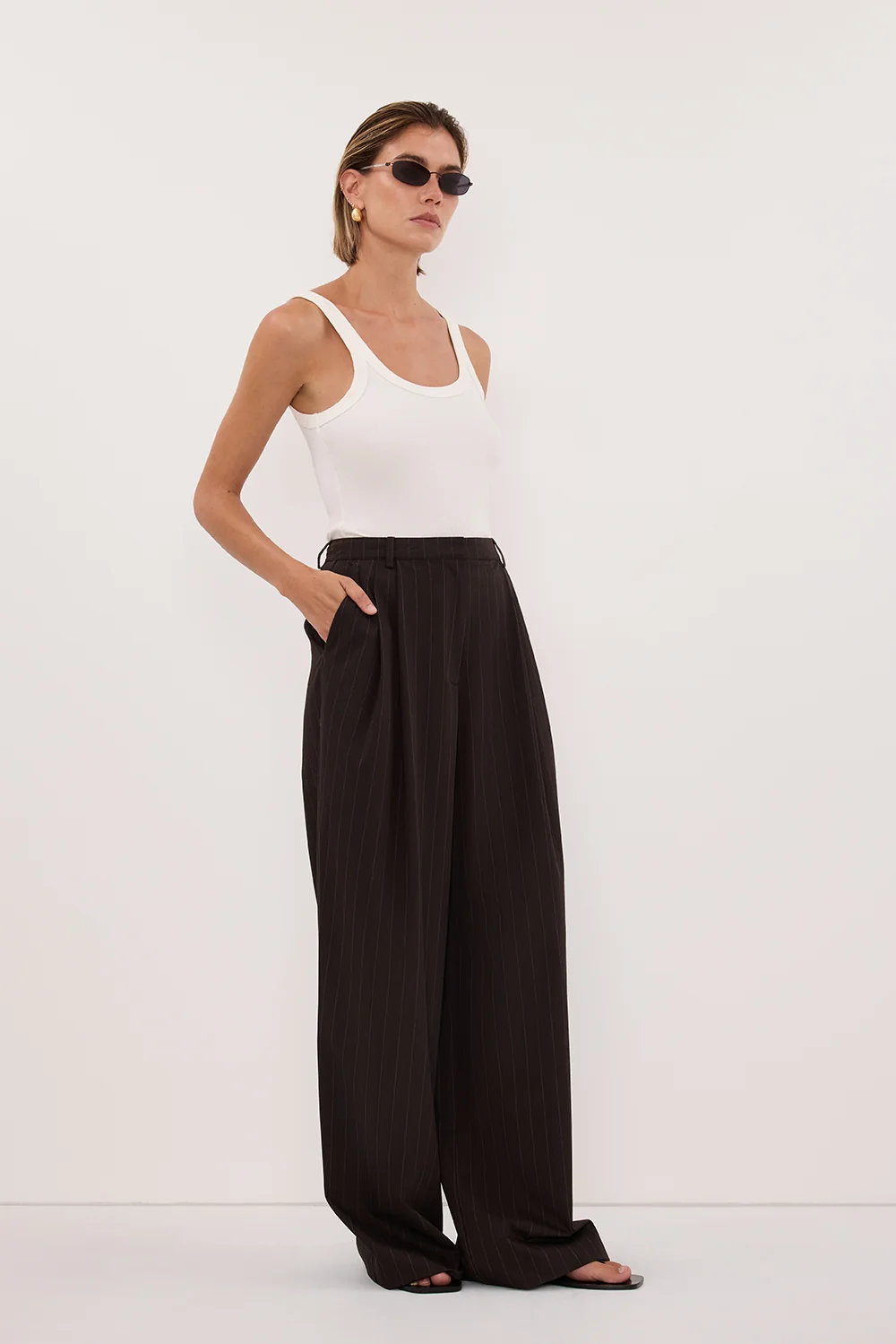 SIAN PEAT CHOC TAILORED WIDE PANT - Image 3