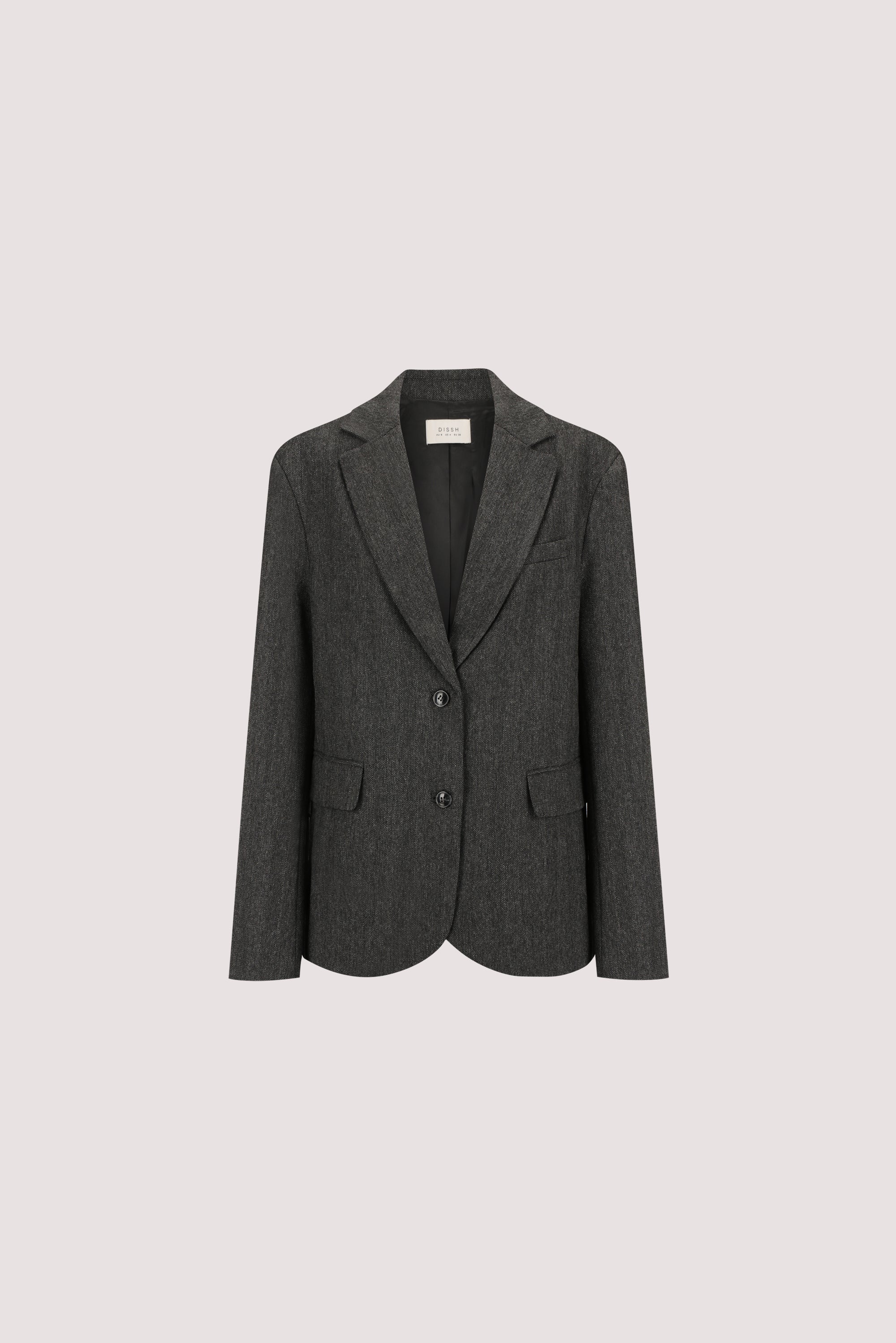 SOFIA DARK GREY OVERSIZED TEXTURED BLAZER - Image 12