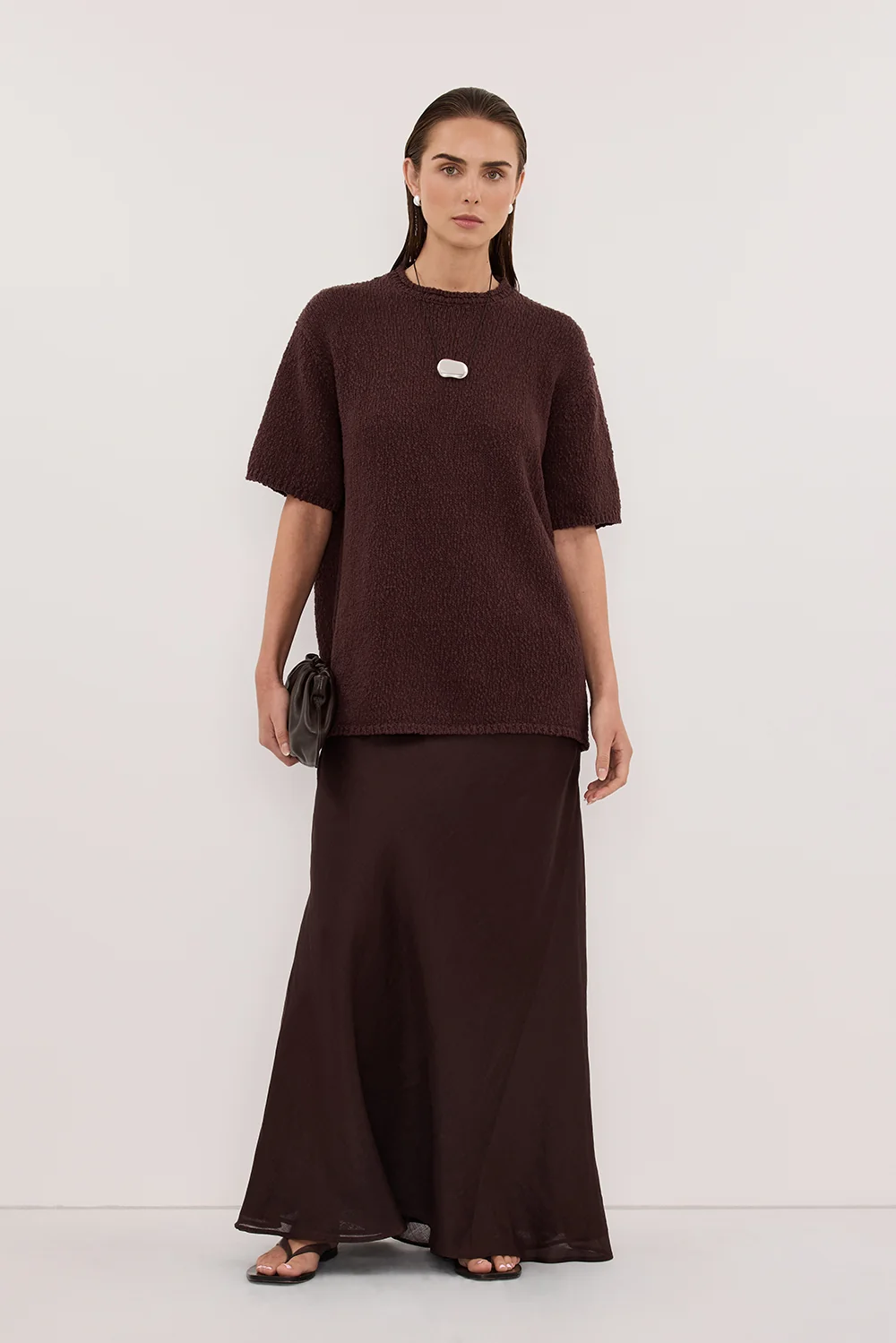 SUE CHOC OVERSIZED KNIT TEE