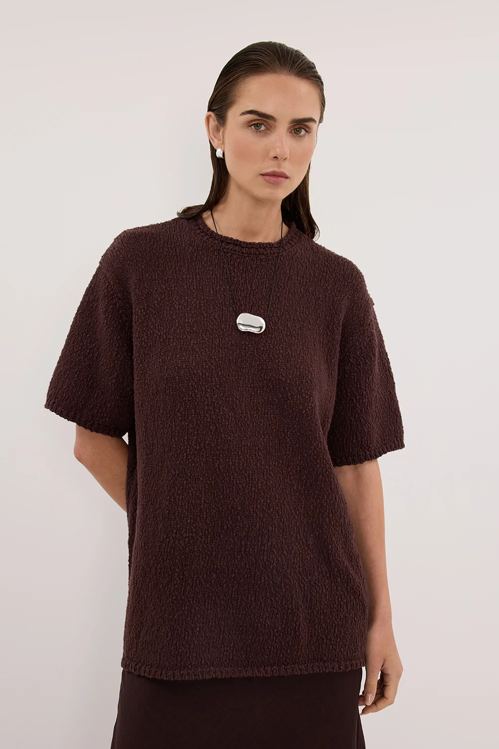 SUE CHOC OVERSIZED KNIT TEE - Image 4