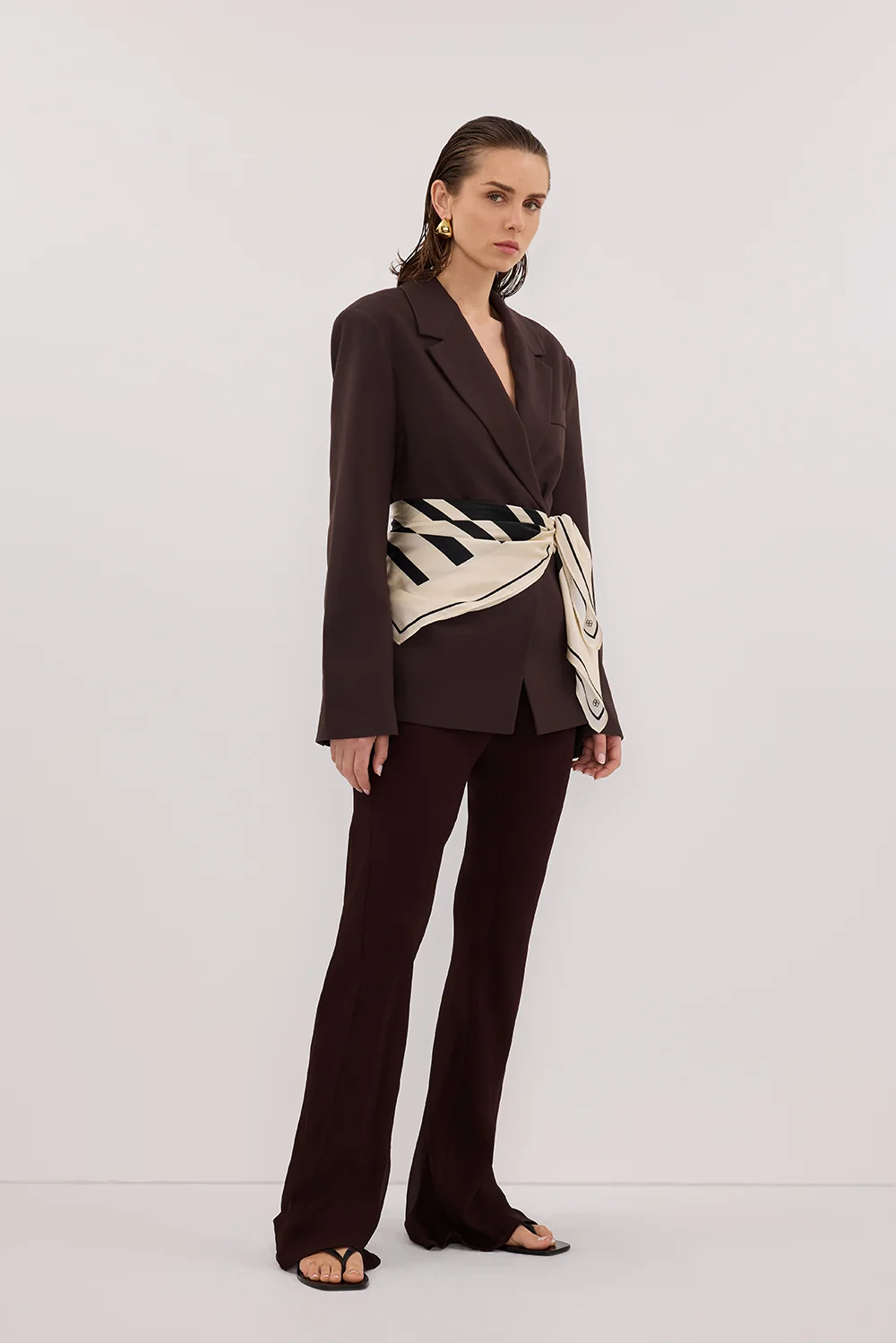 SUNTIA DARK CHOC BIAS PANTS - Image 3