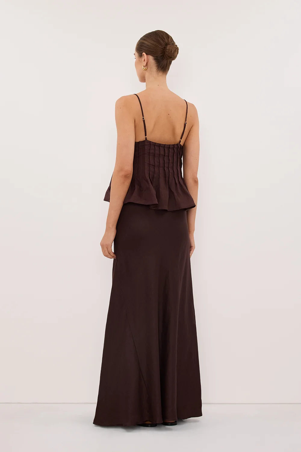 TAHLIA BURNT CHOC RAMIE TOP - Image 4