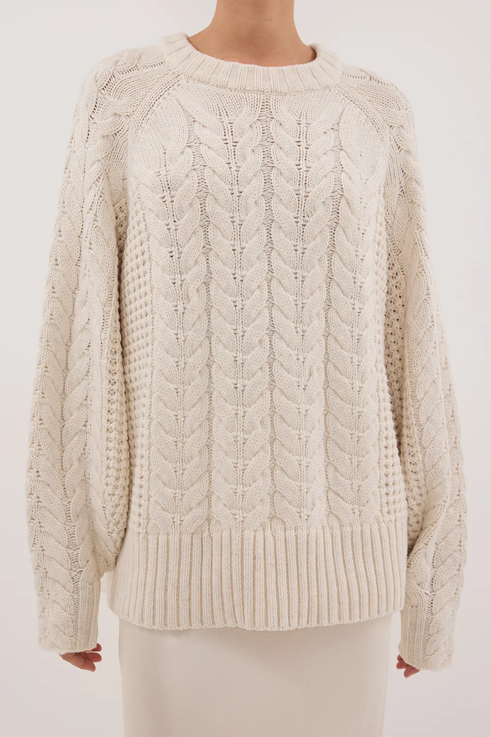 TOM CREAM CABLE LONGLINE JUMPER - Image 6