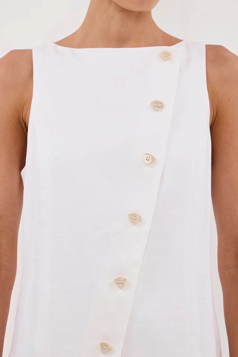 TOMMY WHITE LINEN MINI DRESS - Image 5
