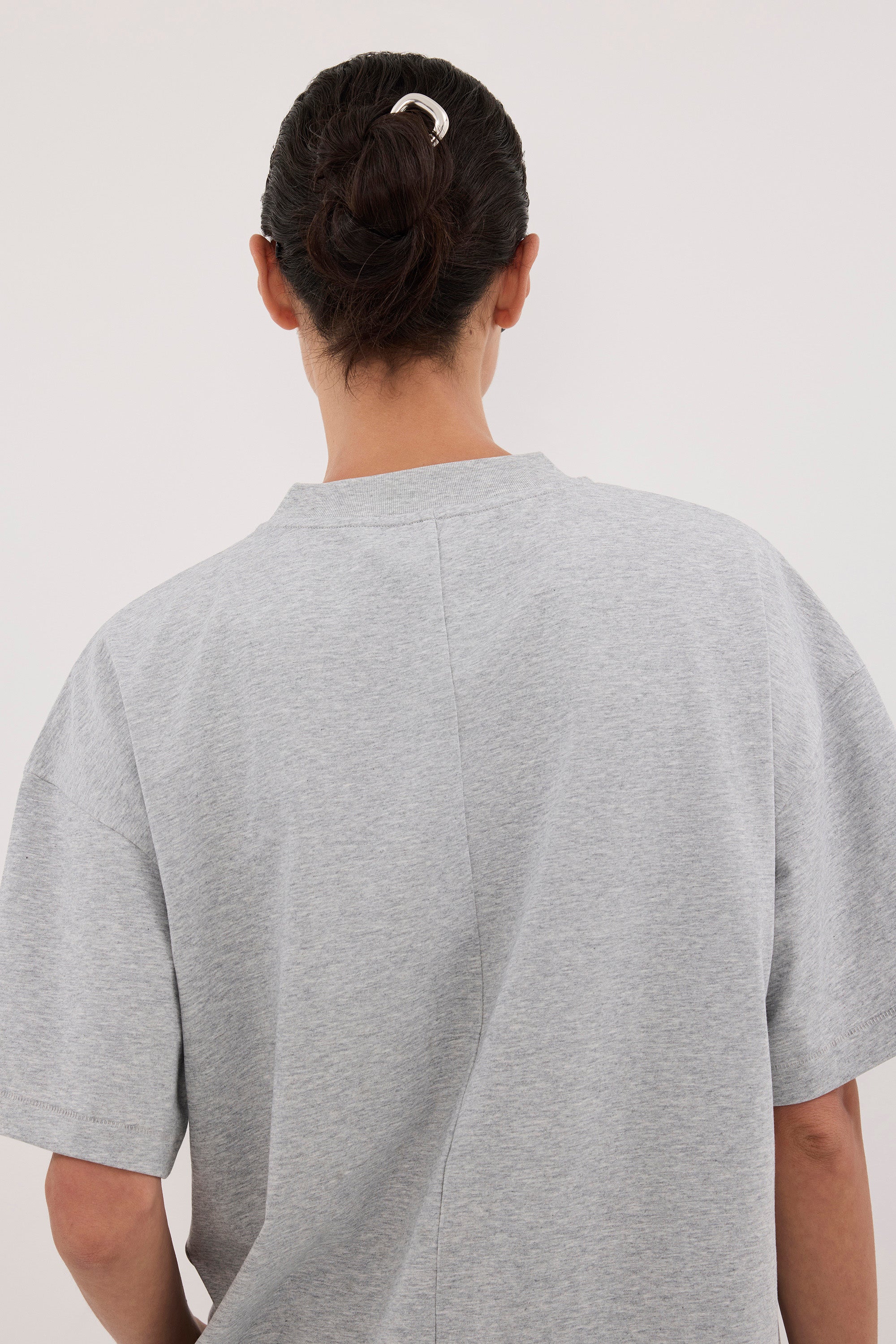 TYRA SILVER MARLE BOYFRIEND TEE - Image 5