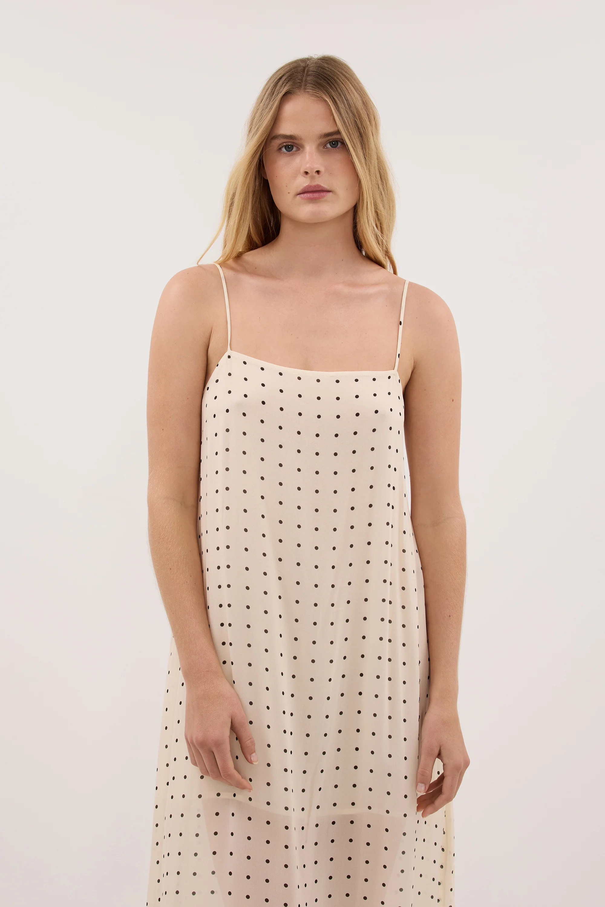 VANESSA SANDSTONE SLEEVELESS MIDI DRESS - Image 2