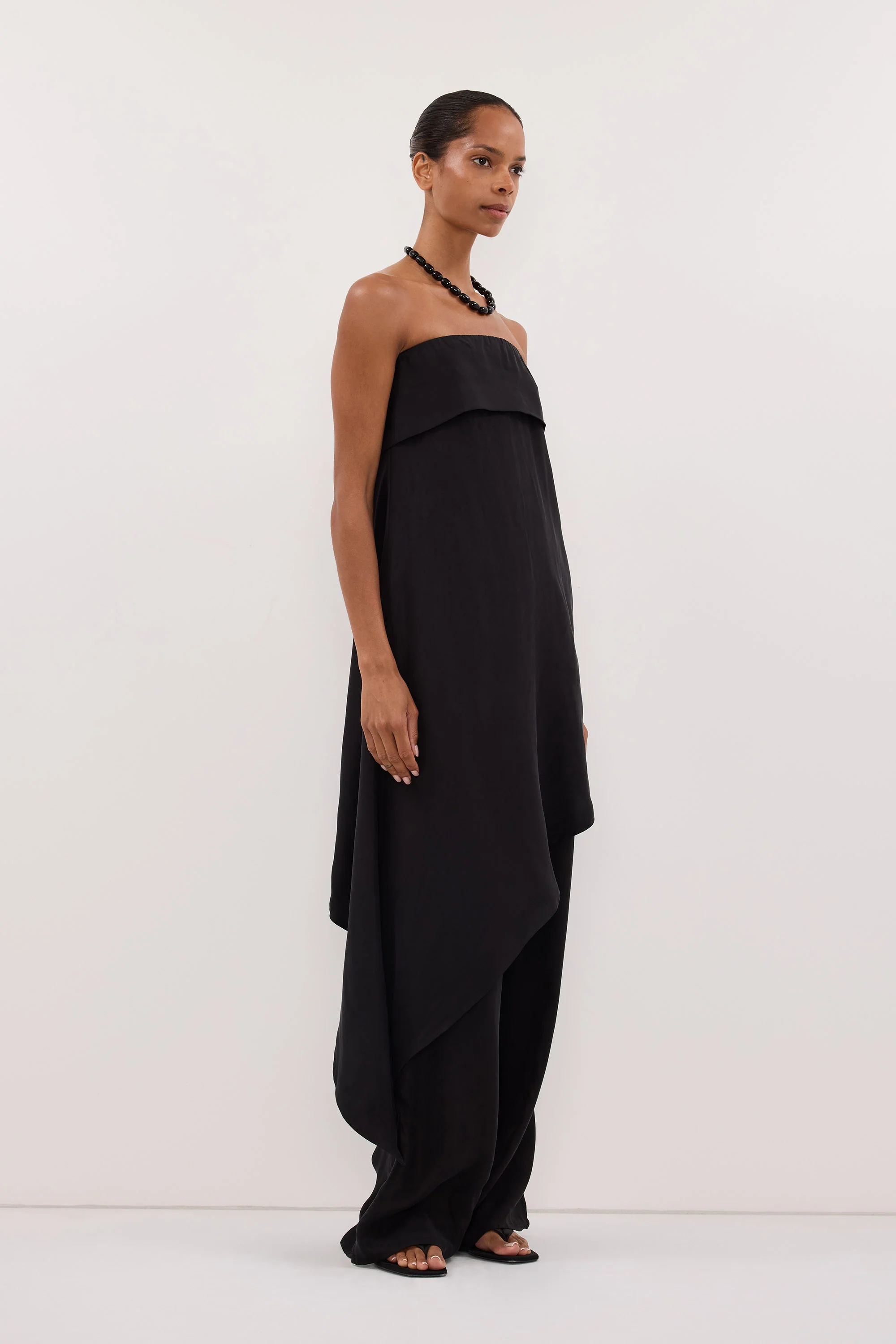 VENUS BLACK CUPRO ASYM TOP - Image 3