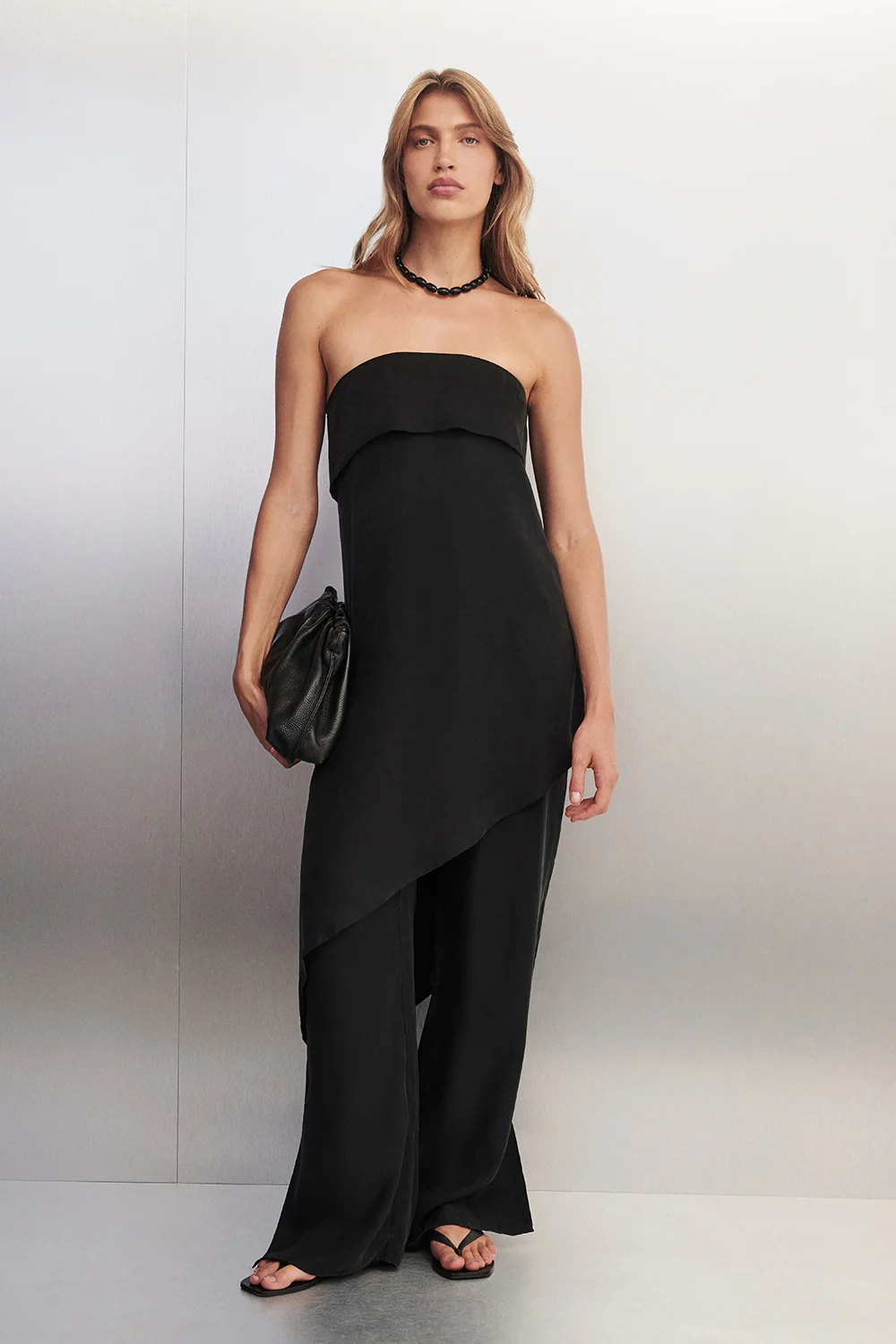 VENUS BLACK CUPRO ASYM TOP - Image 7
