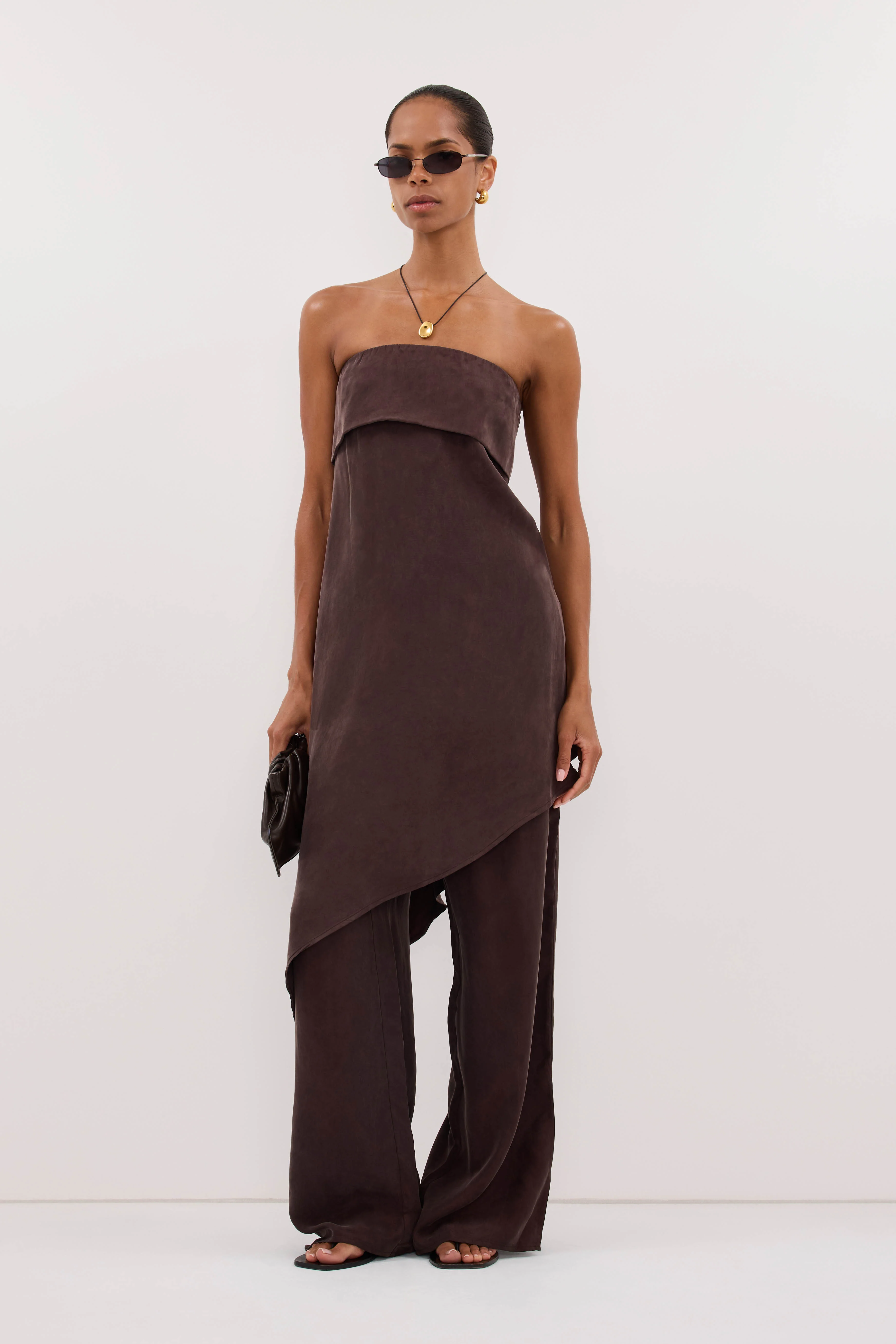 VENUS PLUM CHOC CUPRO ASYM TOP - Image 5