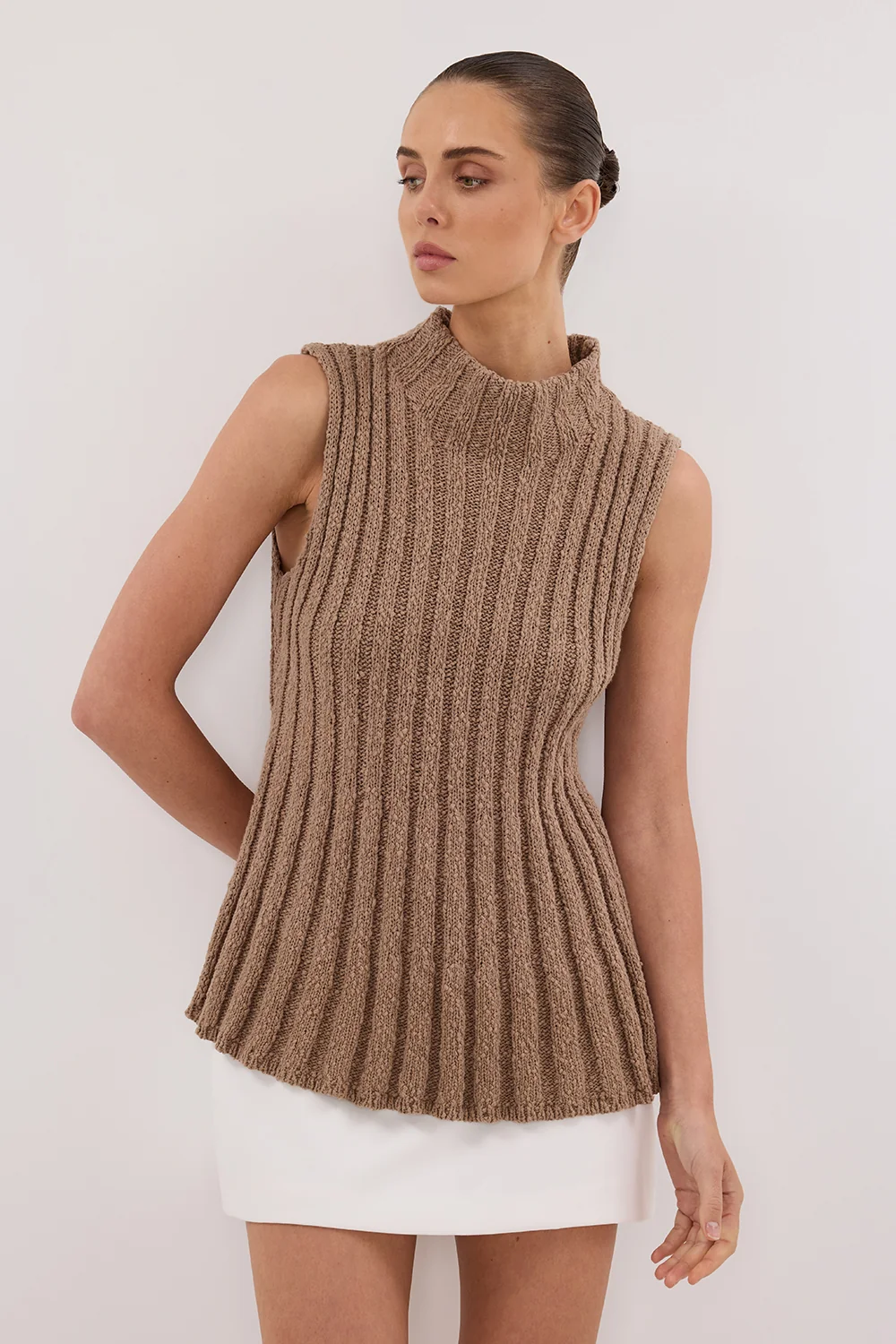 VERO TAN KNIT TOP - Image 6