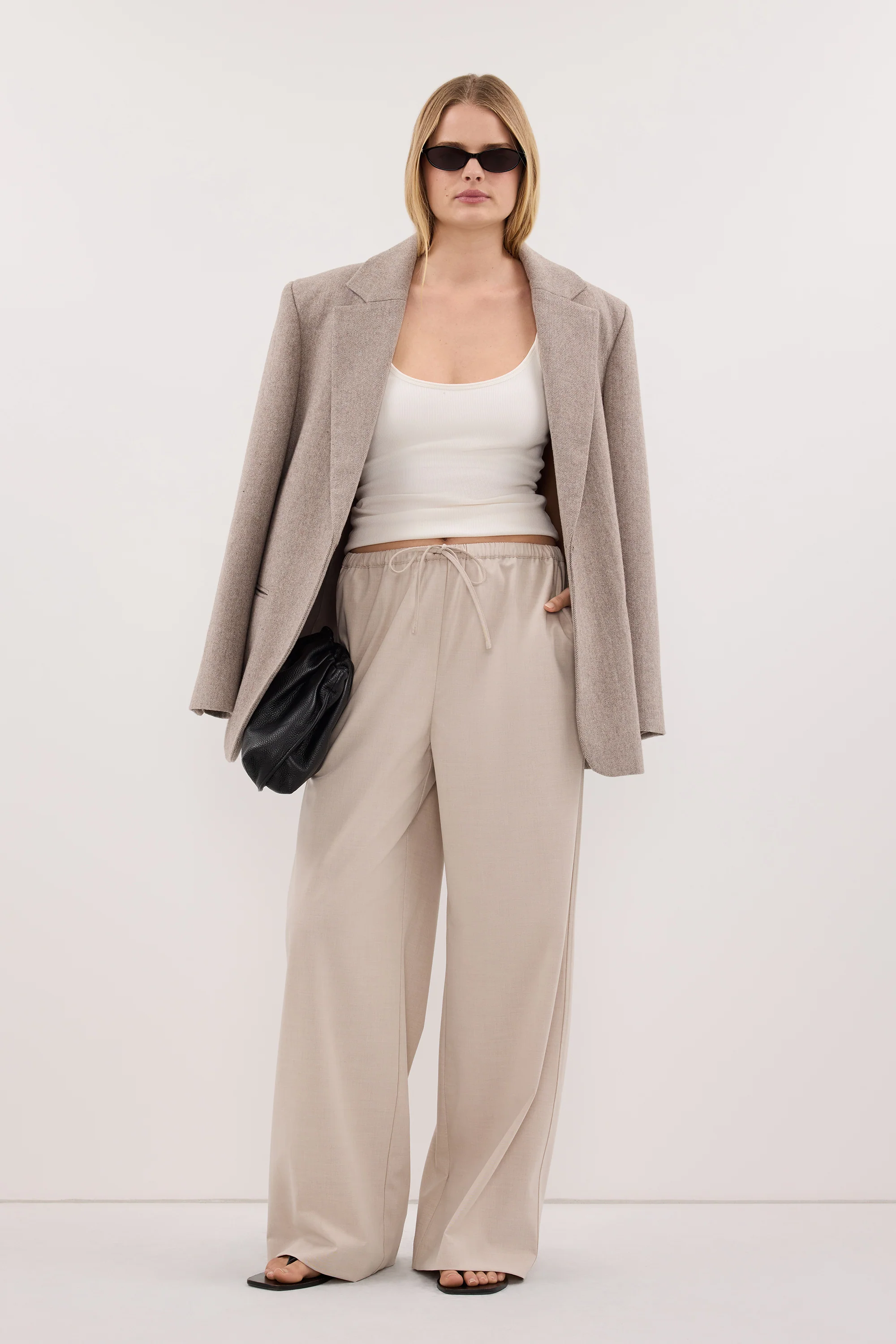 VIANNA BONE MARLE ELASTICATED DRAWSTRING PANT - Image 3