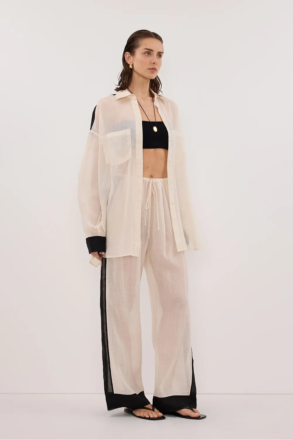VIVIANNA SANDSTONE RAMIE PANT - Image 3