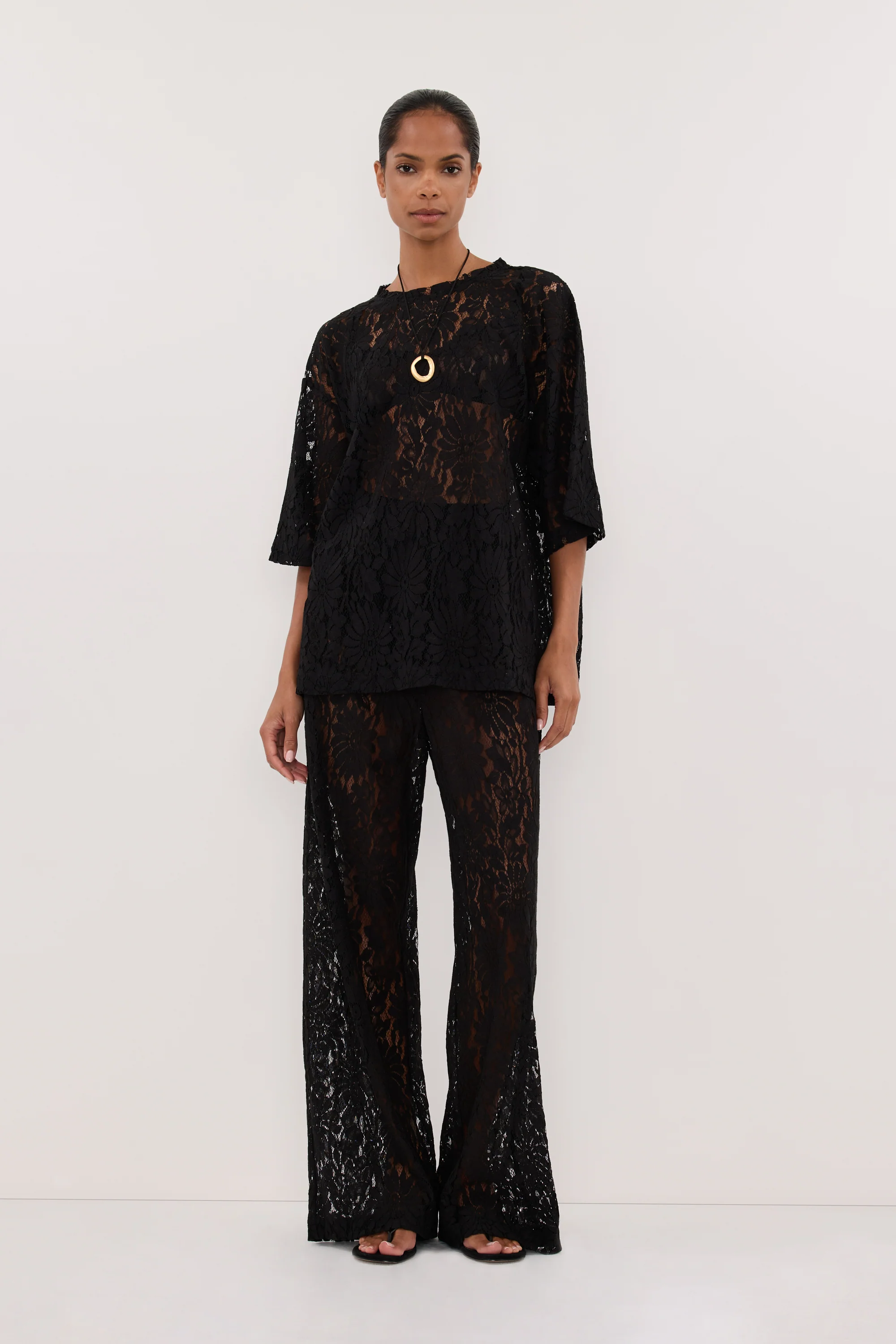 WILMA BLACK LACE PANT - Image 4