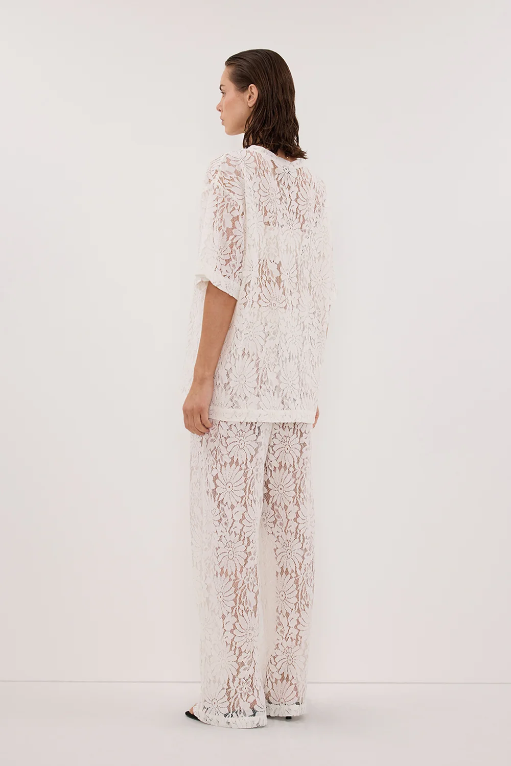 WILMA WHITE LACE PANT - Image 3
