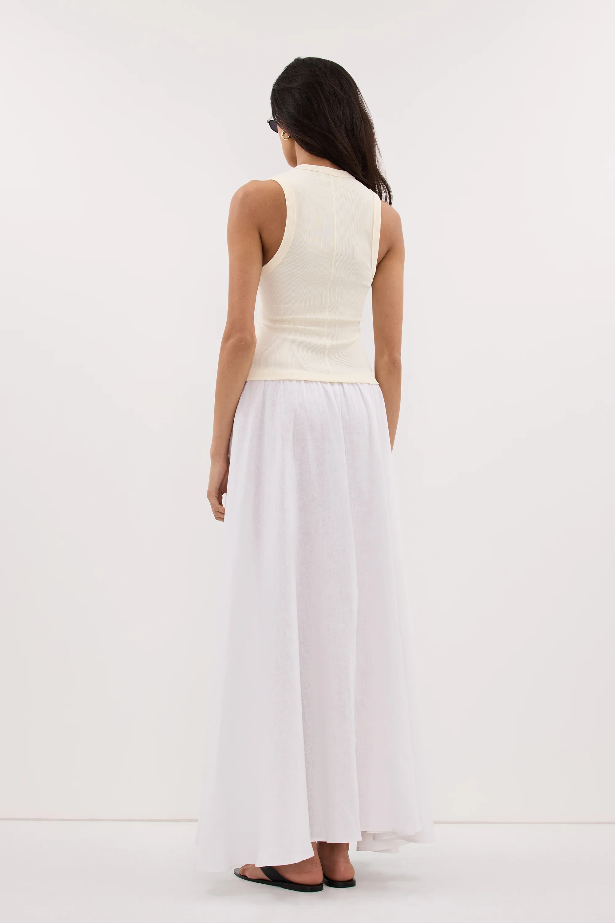 YASMIN STRAW SLEEVELESS KNIT TANK TOP - Image 4