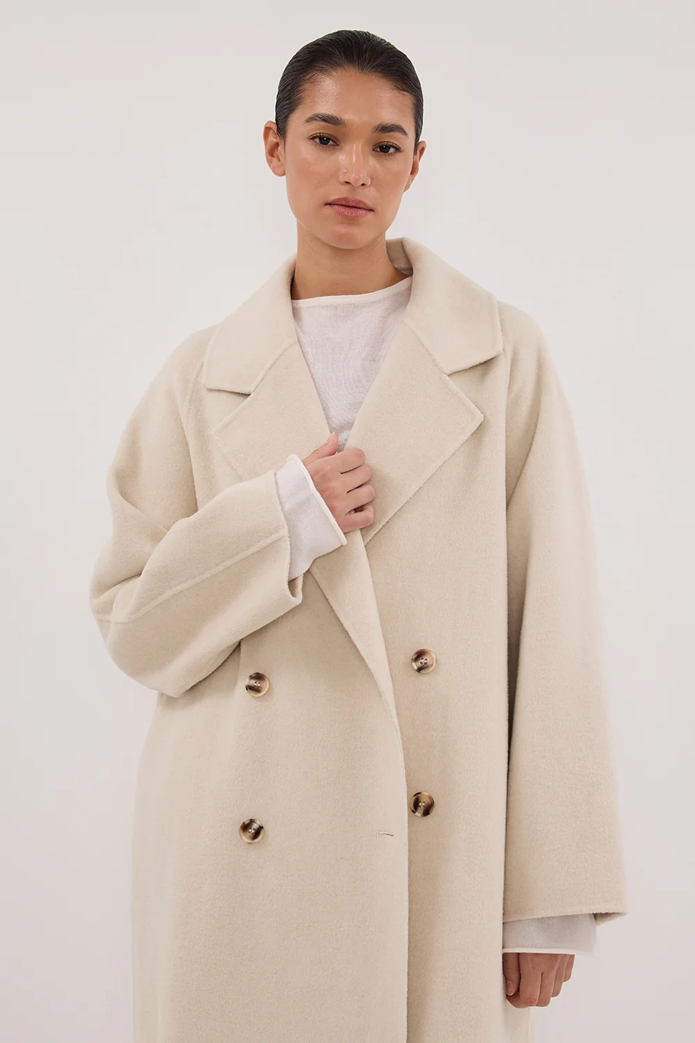 YORK BONE OVERSIZED WOOL COAT - Image 2