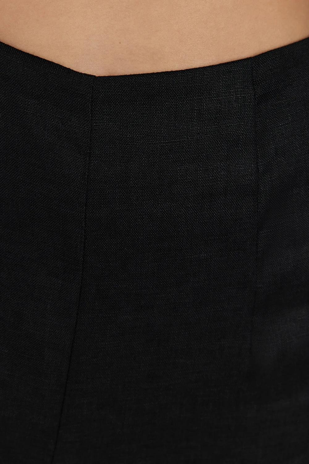 ZAHARA BLACK LINEN FRINGED PANT - Image 5